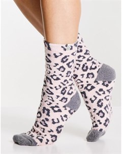 Розовые носки с леопардовым принтом Leslie Ugg