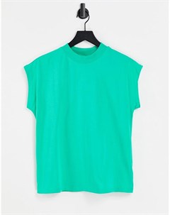 Зеленая свободная футболка без рукавов Asos design
