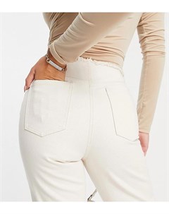 Прямые джинсы в стиле 90 х цвета экрю Asyou