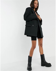Черное пальто в стиле ретро Asos design