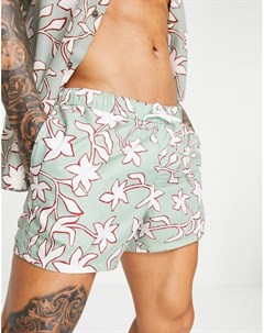 Короткие шорты для плавания с цветочным принтом Asos design