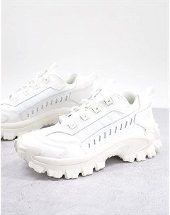 Белые кроссовки на массивной подошве CAT Intruder Cat footwear