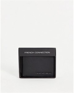 Черный бумажник классического складного дизайна French connection