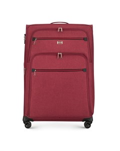 Большой тканевой чемодан с красной молнией Wittchen