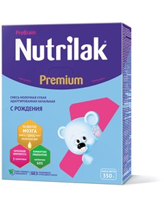 Молочная смесь Premium 350 г 0 6 месяцев Nutrilak