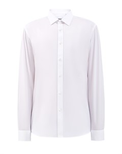 Белая хлопковая рубашка в классическом стиле Burberry