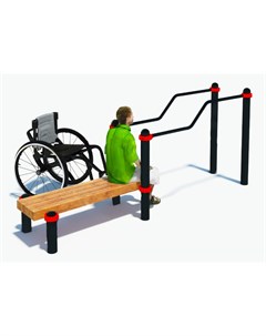 Брусья двухуровневые со скамьей для инвалидов колясочников W 8 05 5207 Hercules