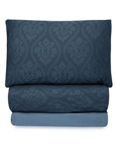 Комплект постельного белья семейный Alice голубой Home linens