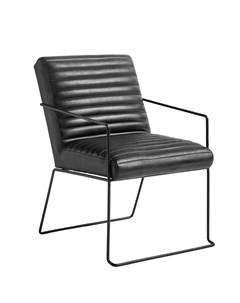 Кресло кожаное черный 80x72x54 см Nordal