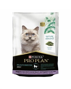 Nature Elements сухой корм для кошек при чувствительном пищеварении с индейкой 200 г Pro plan