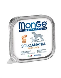 Корм для собак Dog Monoproteico Solo паштет из утки конс 150г Monge