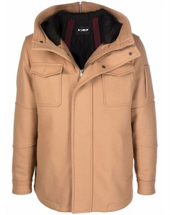 Пальто с карманами и капюшоном Dondup