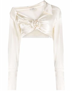 Блузка с цветочной аппликацией Fendi