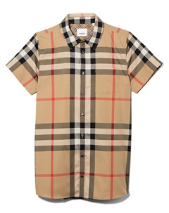 Рубашка в клетку Vintage Check с короткими рукавами Burberry kids