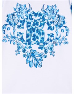 Блузка с пышными рукавами и логотипом Roberto cavalli junior