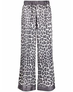 Шелковые брюки с леопардовым принтом Parosh