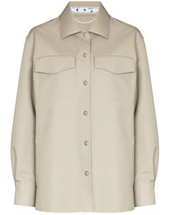 Куртка рубашка с необработанными краями Off-white