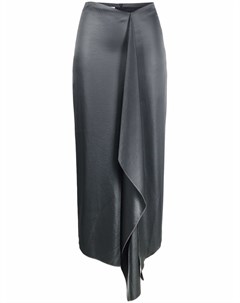 Атласная юбка макси асимметричного кроя Nanushka