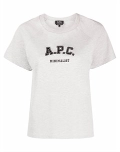 Меланжевая футболка с логотипом A.p.c.
