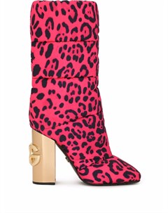 Ботинки Jackie с леопардовым принтом Dolce&gabbana
