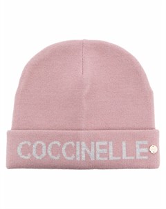 Вязаная шапка бини с логотипом Coccinelle
