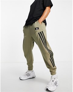 Джоггеры в стиле oversized с тремя полосками adidas цвета хаки Training Adidas performance