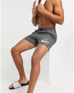 Серые волейбольные шорты с логотипом 5 дюймов Nike swimming