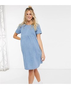 Синее джинсовое свободное платье ASOS DESIGN Maternity Asos maternity