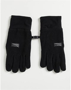 Черные флисовые перчатки Jack & jones