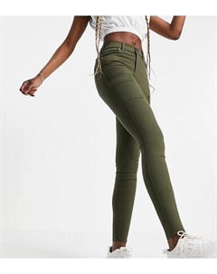 Зауженные джинсы карго цвета хаки Lexy Dr denim tall