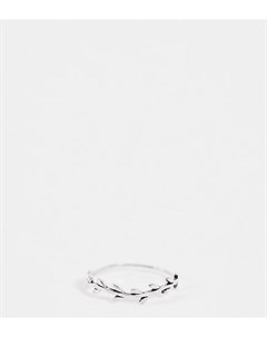 Тонкое кольцо с дизайном в виде листьев из стерлингового серебра Kingsley ryan curve