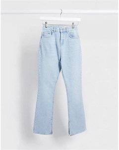 Светлые расклешенные джинсы стрейч с завышенной талией в стиле 70 х Asos design