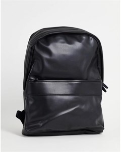 Черный рюкзак из искусственной кожи Asos design