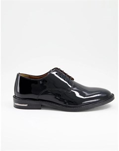Туфли дерби из черной лакированной кожи Oliver Walk london