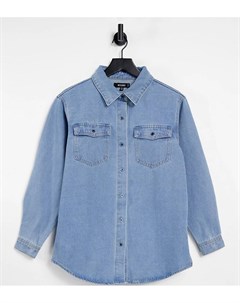Светло синяя oversized рубашка от комплекта Missguided