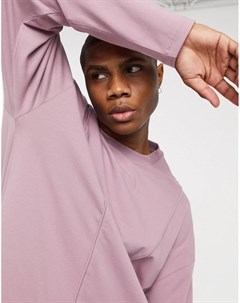 Фиолетовый oversized лонгслив с декоративными швами Asos design