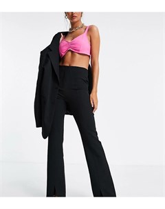 Узкие брюки в винтажном стиле в тонкую полоску и с разрезами ASOS DESIGN Tall Asos tall