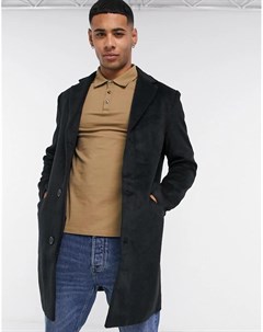 Черное пальто с добавлением шерсти Another influence