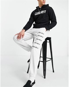 Серые спортивные штаны с логотипом орбитой Carhartt wip