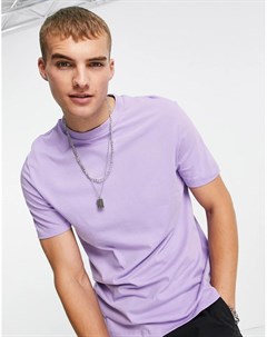 Фиолетовая футболка из органического хлопка с круглым вырезом Asos design