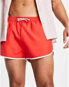 Красные шорты для плавания Runner New look