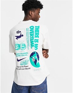 Светлая футболка с принтом на спине Sustainability Nike basketball