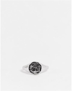 Глянцевое серебристое кольцо на мизинец с Фемидой Asos design