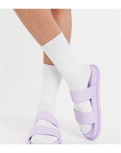 Сиреневые сандалии из гибкого пластика для широкой стопы Friday Asos design