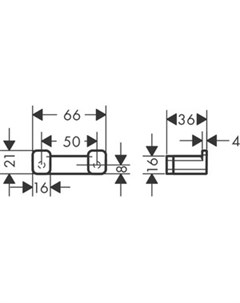 Крючок двойной AddStoris двойной белый матовый 41755700 Hansgrohe