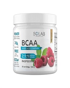 Аминокислоты BCAA 2 1 1 малина 180 г Solab