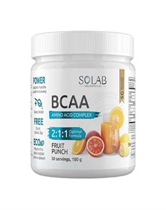 Аминокислоты BCAA 2 1 1 фруктовый пунш 180 г Solab