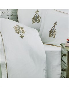Комплект постельного белья Alya кремовый Евро Ecocotton