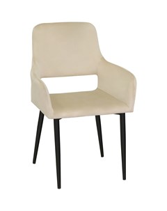 Кресло велюровое кремовое 44х55х94 см Dowell