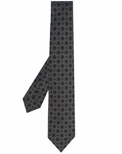 Шелковый галстук с цветочным принтом Barba
